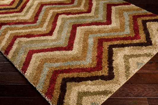 Alfombra decorativa tejida a máquina Alfredo AFR-3317 de 2' x 3'