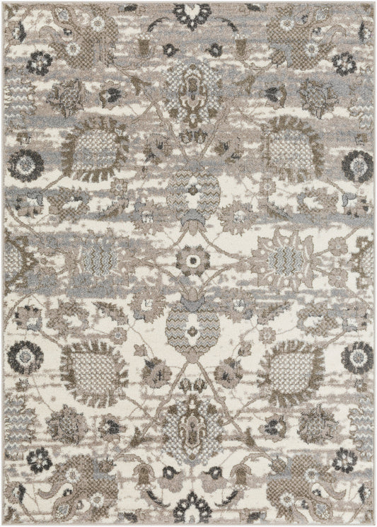 Alfombra decorativa tejida a máquina Agra AGR-2300 de 2' x 3'