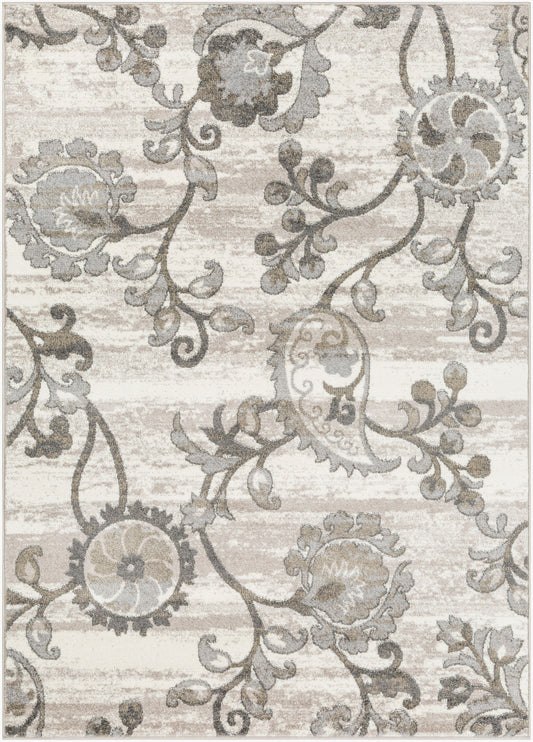 Alfombra decorativa tejida a máquina Agra AGR-2301 de 2' x 3'