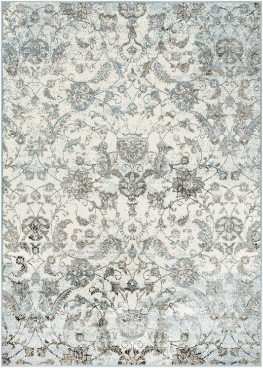 Alfombra decorativa tejida a máquina Agra AGR-2302 de 2' x 3'