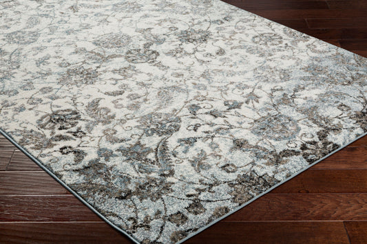 Alfombra decorativa tejida a máquina Agra AGR-2302 de 2' x 3'