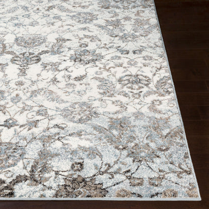 Alfombra decorativa tejida a máquina Agra AGR-2302 de 2' x 3'