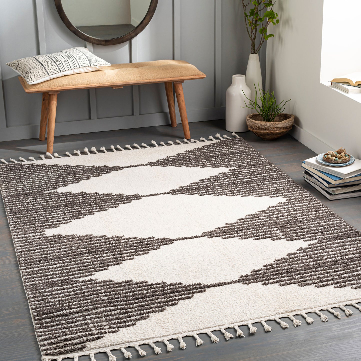 Alfombra tejida a máquina Alhambra AHB-2303 de 2,13 m
