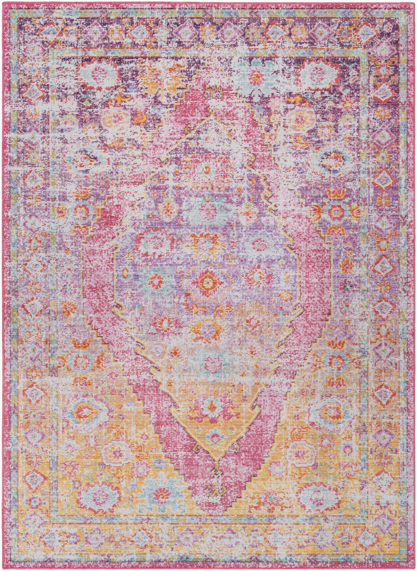 Alfombra decorativa tejida a máquina Antioch AIC-2304 de 4' x 6'