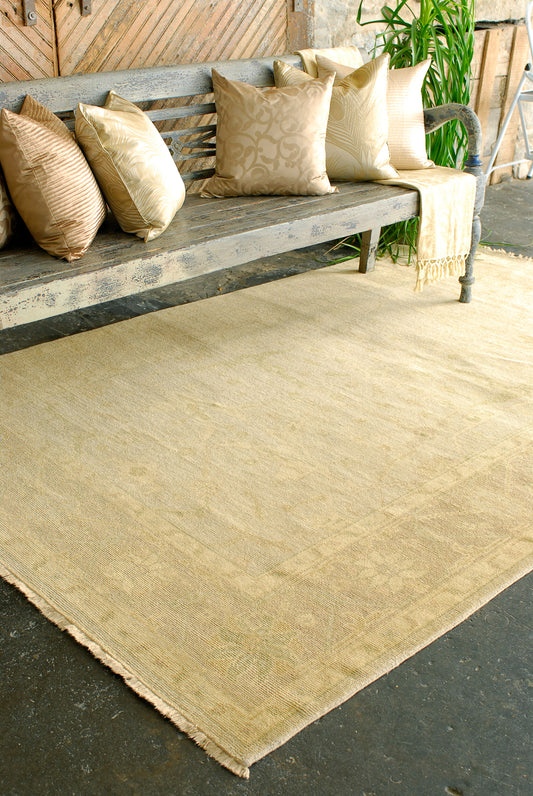 Alfombra decorativa de lana hecha a mano Ainsley AIN-1000 de 90 x 150 cm