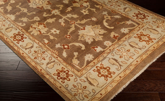 Alfombra decorativa de lana hecha a mano Ainsley AIN-1009 de 90 x 150 cm