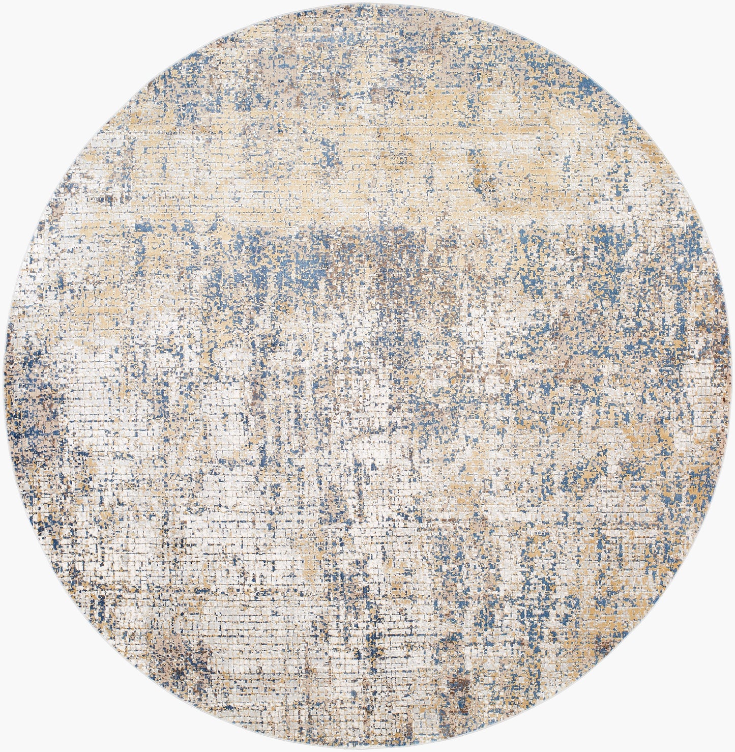 Aisha AIS-2300 8ft Round Machine Woven Area Rug