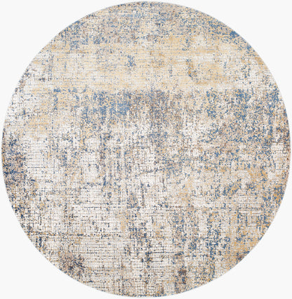 Aisha AIS-2300 8ft Round Machine Woven Area Rug
