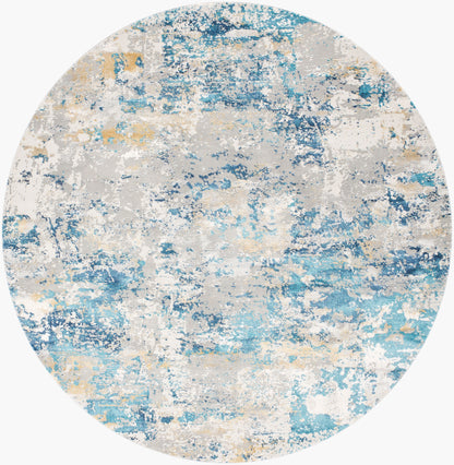 Aisha AIS-2302 5ft Round Machine Woven Area Rug