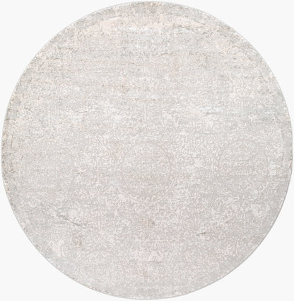 Aisha AIS-2307 6ft Round Machine Woven Area Rug