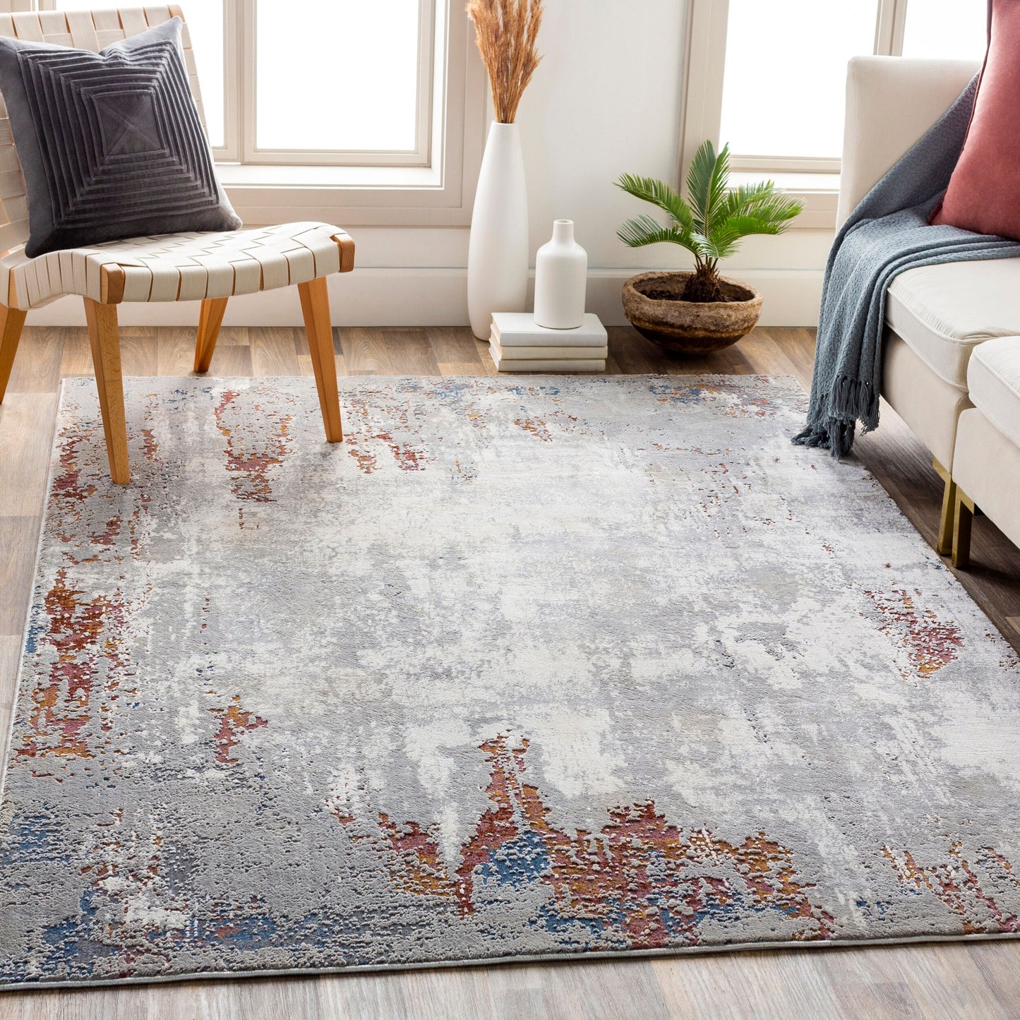 Alfombra decorativa tejida a máquina Aisha AIS-2315 de 2' x 3'