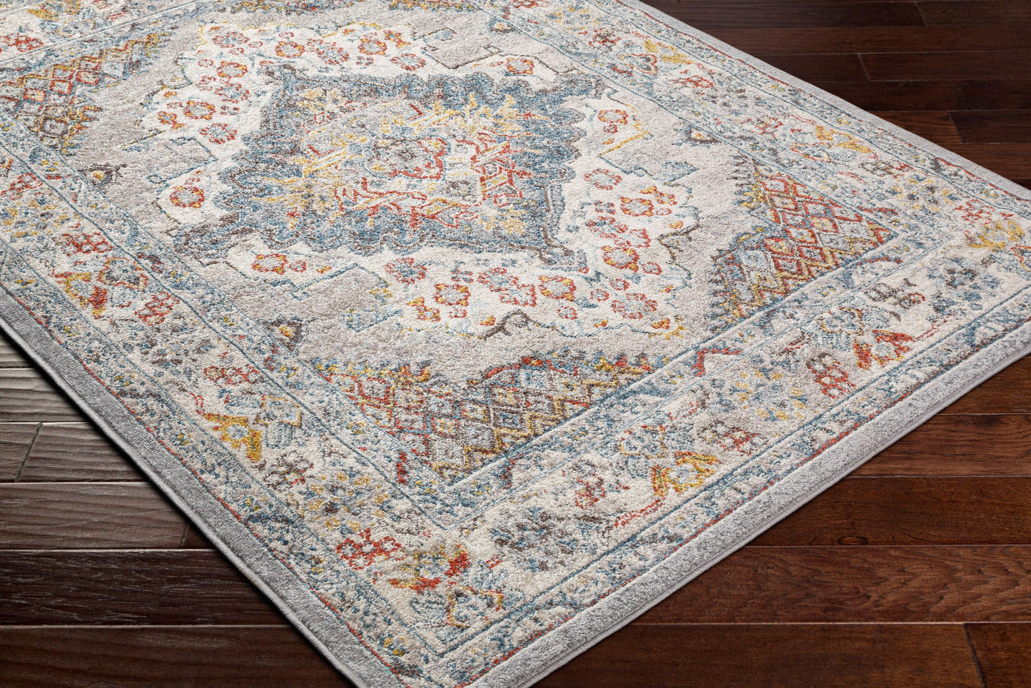 Ankara AKR-2300 8ft Round Machine Woven Area Rug