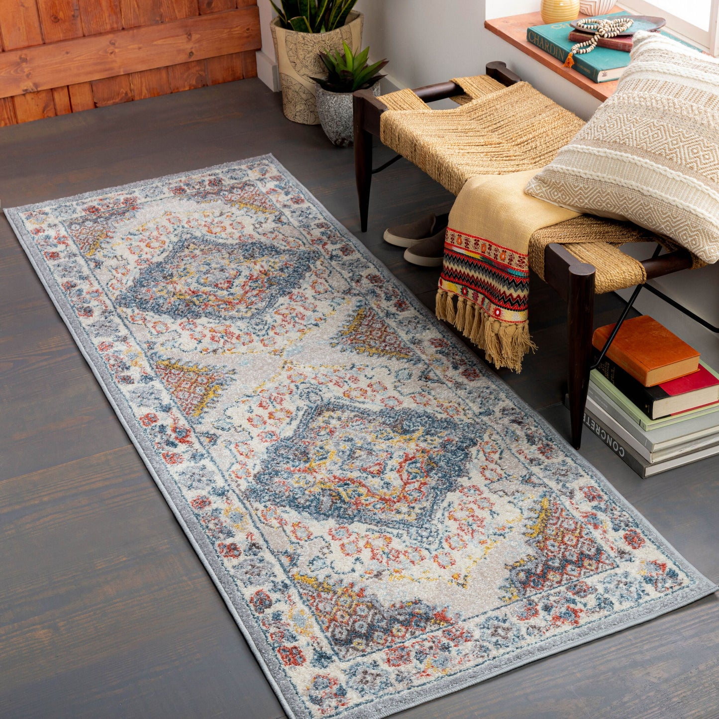 Ankara AKR-2300 7ft Runner Machine Woven Runner Rug
