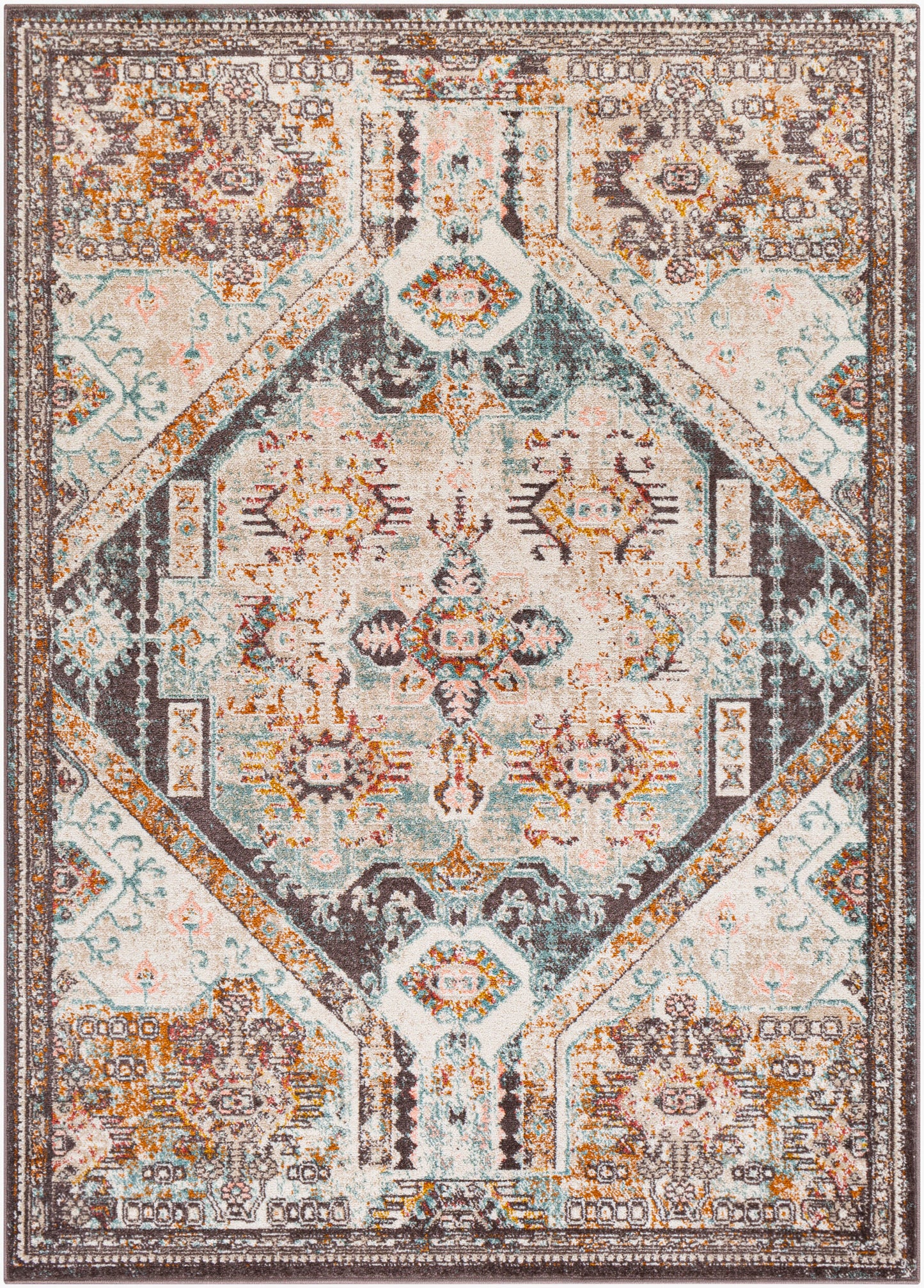 Alfombra tejida a máquina Ankara AKR-2324 de 1,83 m x 2,74 m