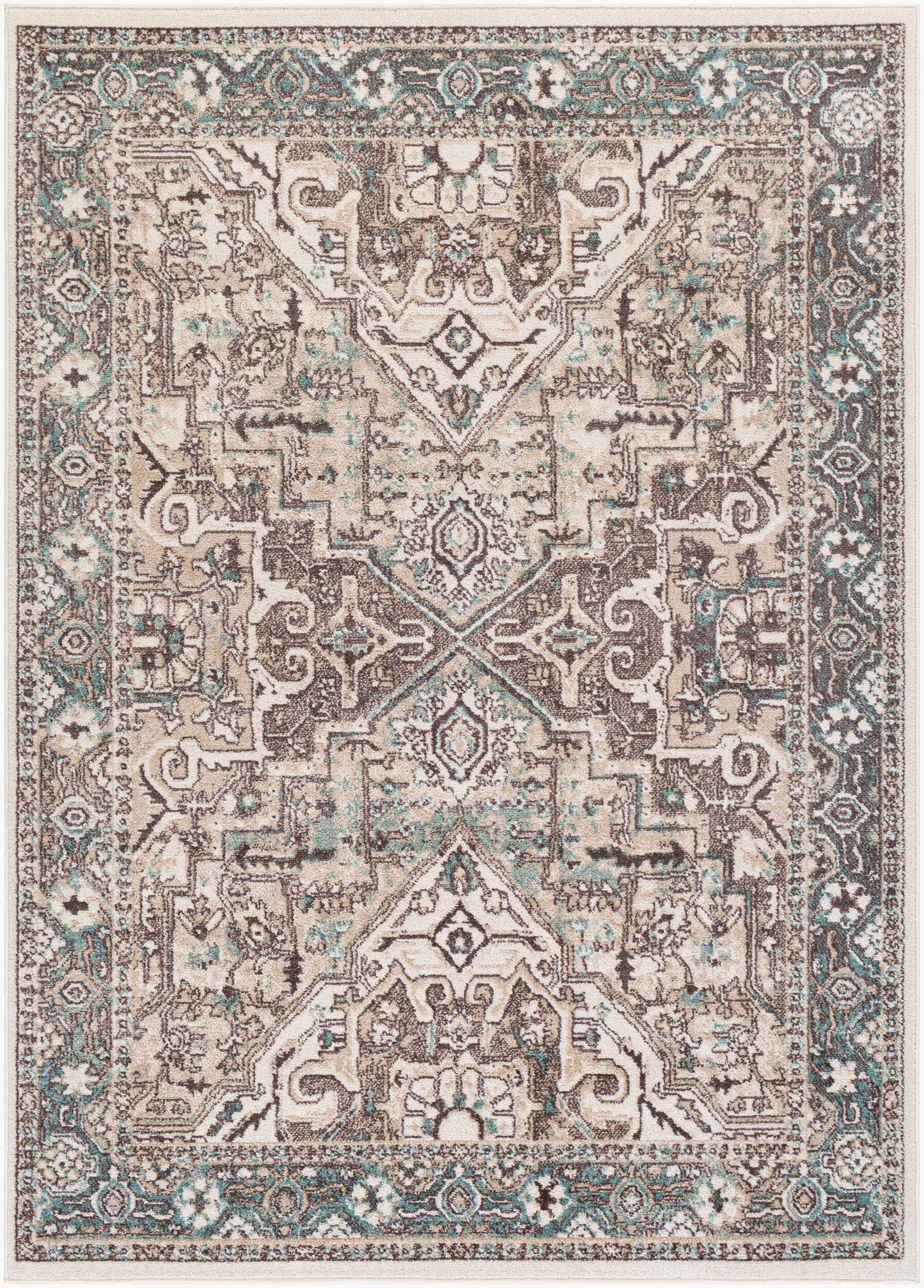 Alfombra tejida a máquina Ankara AKR-2327 de 1,52 m x 2,13 m