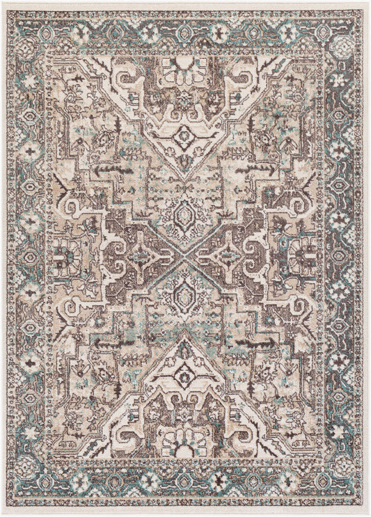 Alfombra tejida a máquina Ankara AKR-2327 de 1,52 m x 2,13 m