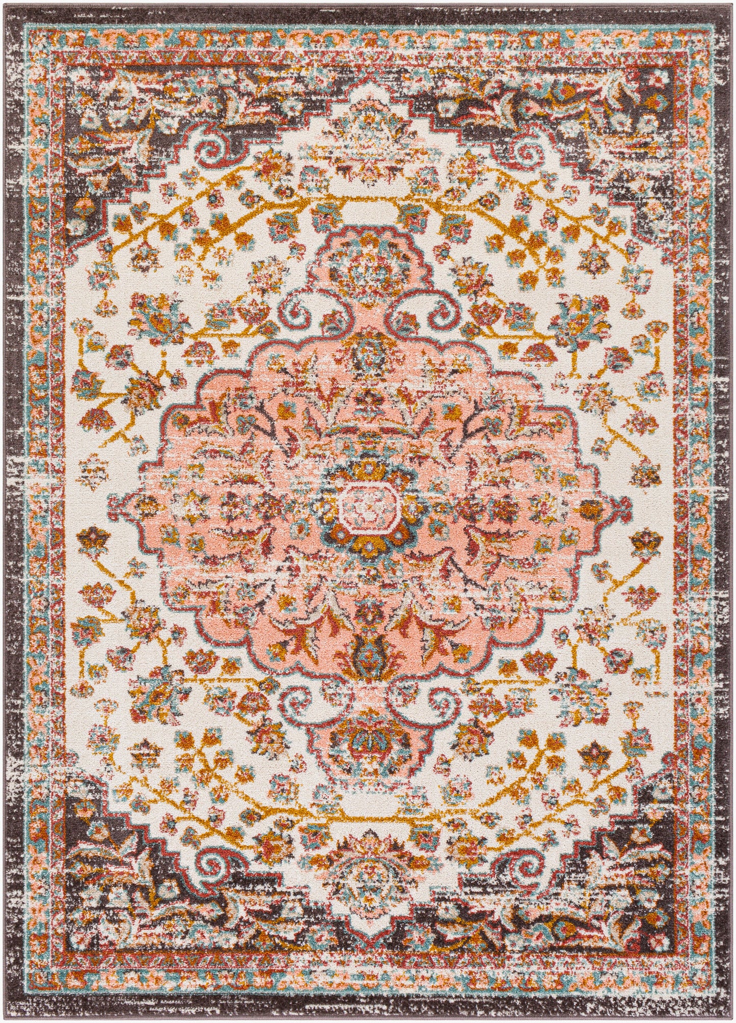 Alfombra tejida a máquina Ankara AKR-2331 de 1,83 m x 2,74 m