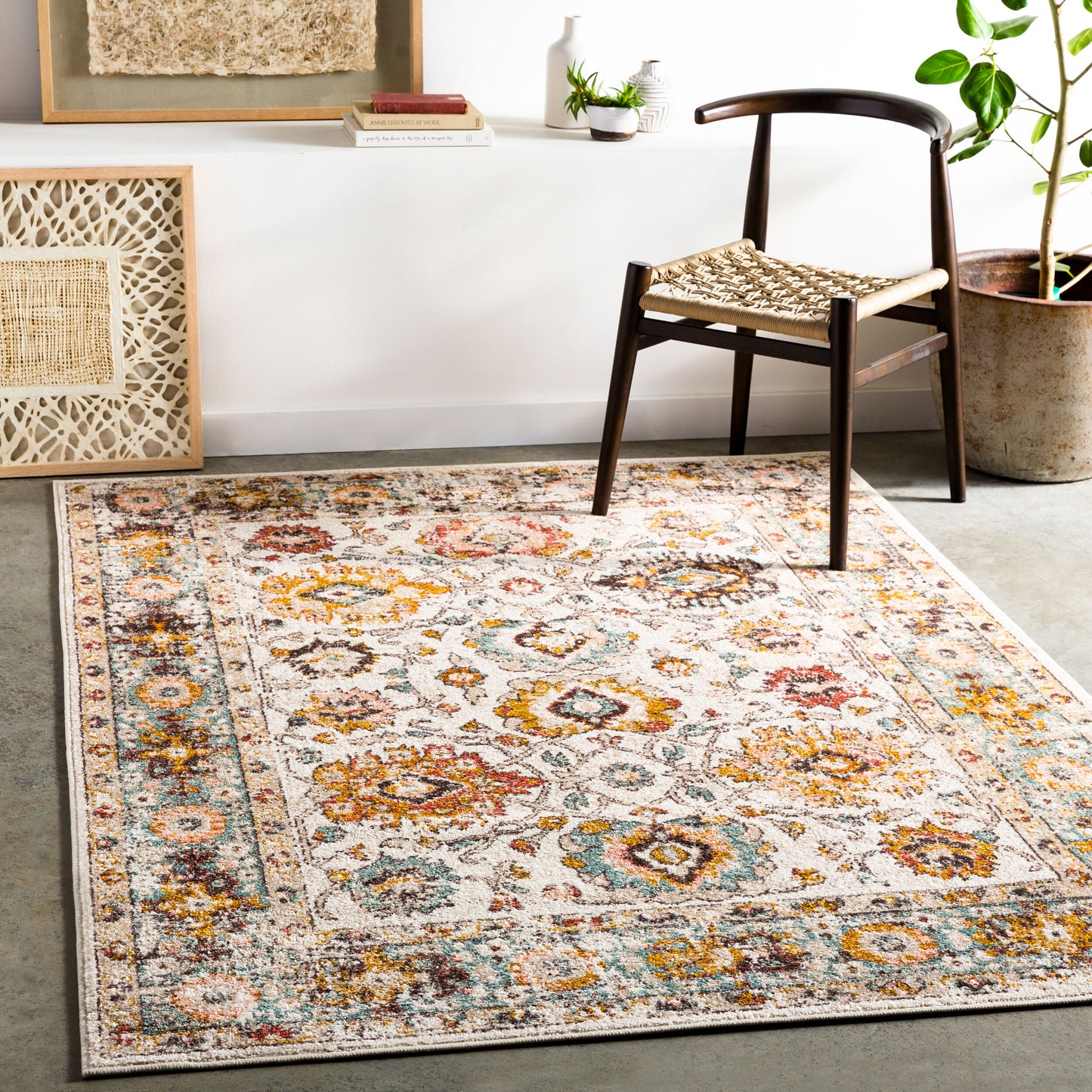 Alfombra tejida a máquina Ankara AKR-2333 de 1,52 m x 2,13 m