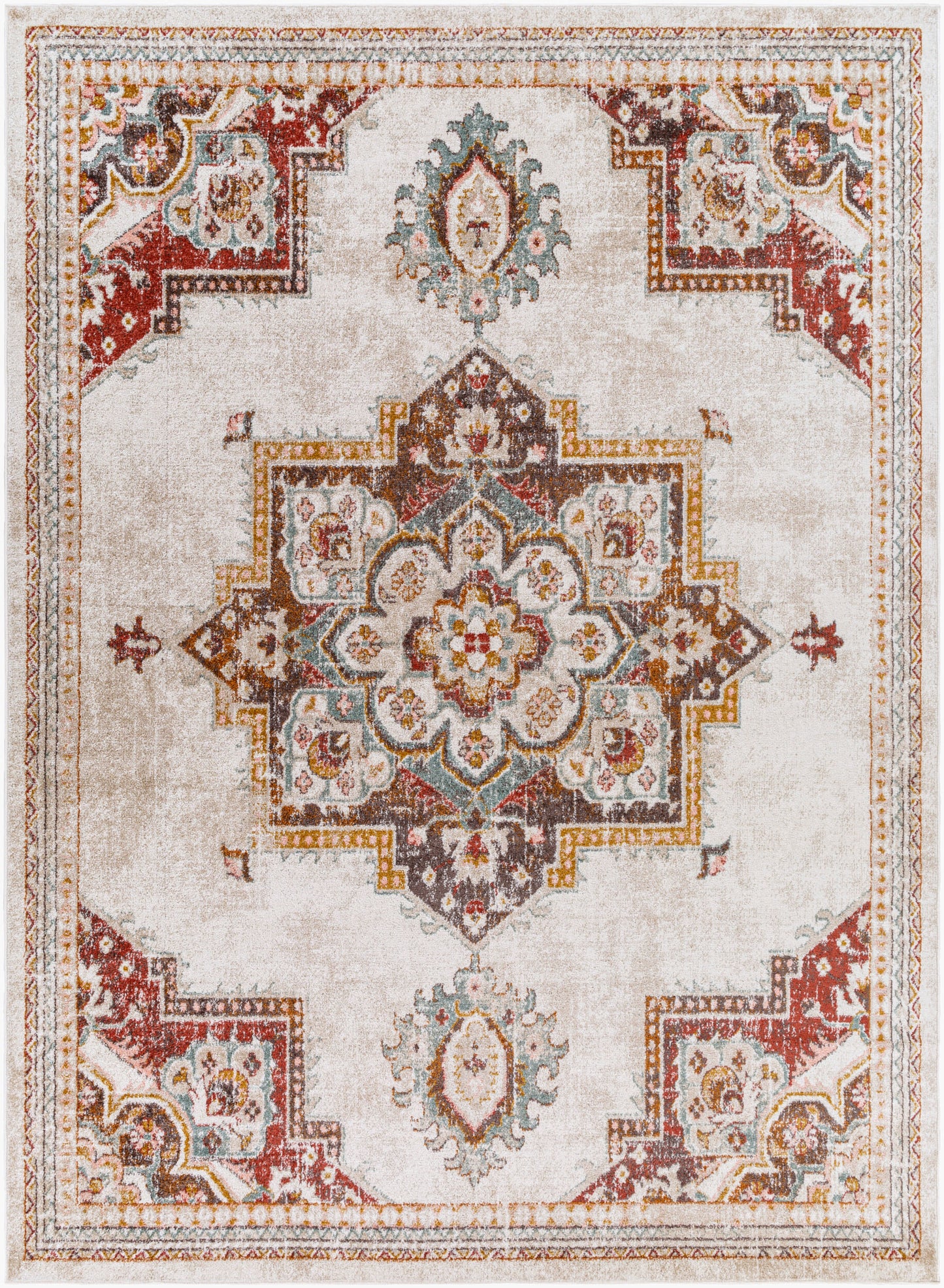 Alfombra tejida a máquina Ankara AKR-2341 de 1,52 m x 2,13 m