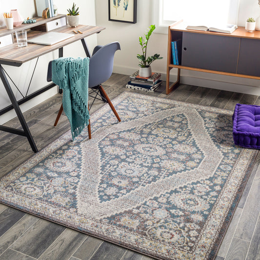 Alfombra tejida a máquina Ankara AKR-2352 de 1,83 m x 2,74 m