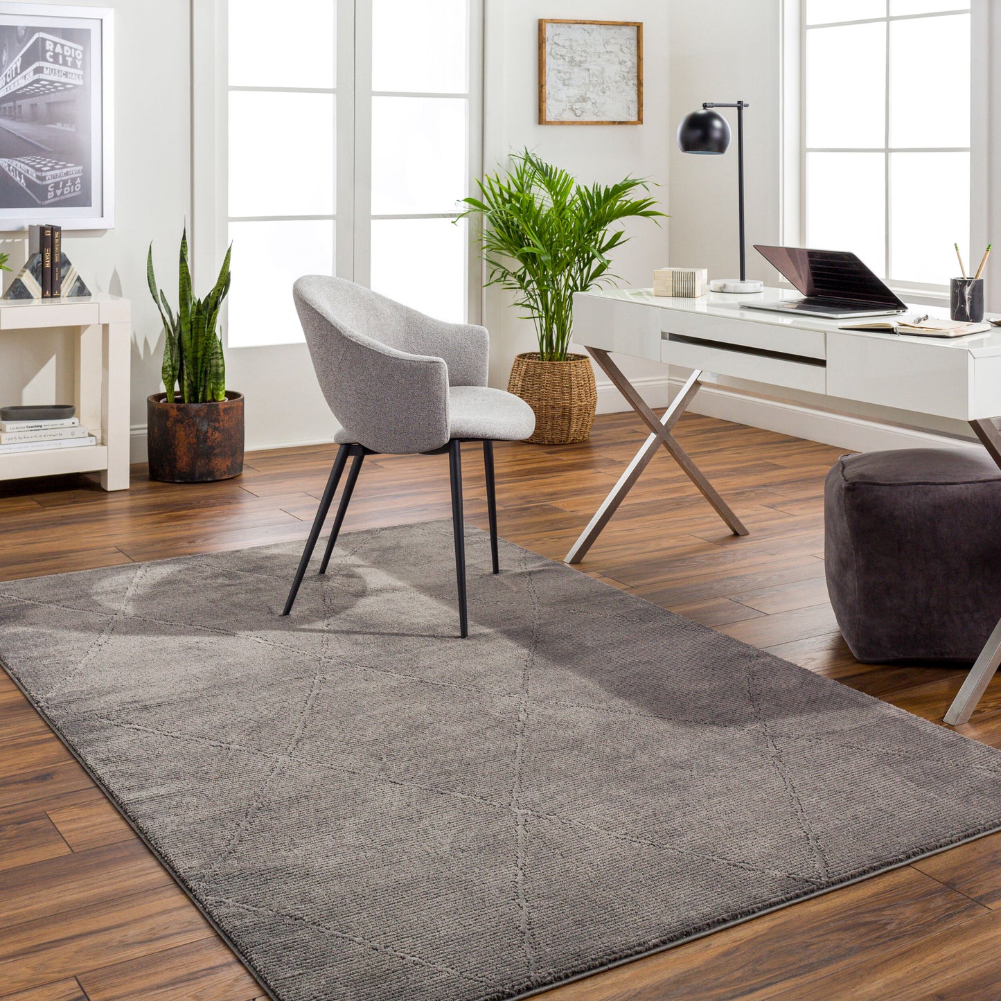 Alfombra decorativa lavable a máquina Alder ALD-2302 de 2' x 3'