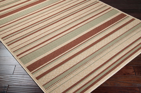 Alfombra redonda tejida a máquina Alfresco ALF-9503 de 2,13 m para interior y exterior