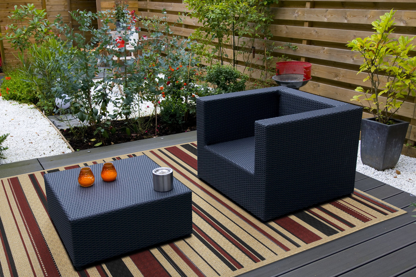 Alfombra tejida a máquina para interior y exterior Alfresco ALF-9504 de 2,7 x 3,6 m