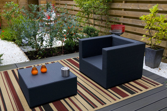 Alfombra tejida a máquina para interior y exterior Alfresco ALF-9504 de 2,7 x 3,6 m