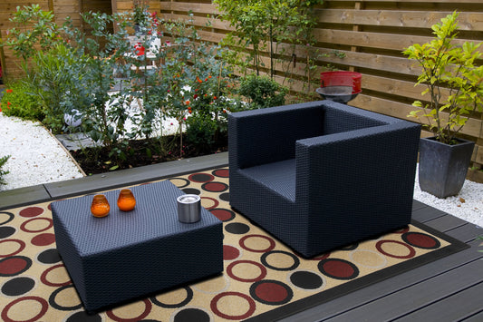 Alfombra tejida a máquina para interior y exterior Alfresco ALF-9507 de 1,83 m x 2,74 m