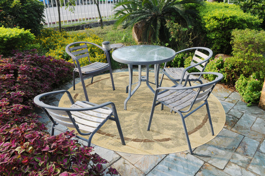 Alfombra Alfresco ALF-9513 de 2,13 m, tejida a máquina, para interior y exterior