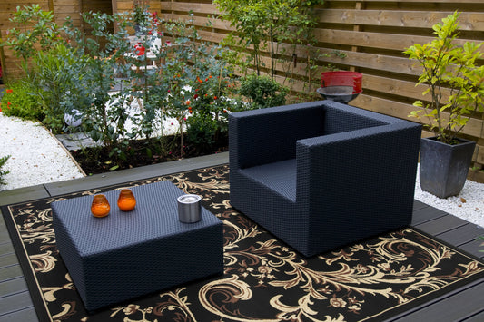 Alfombra Alfresco ALF-9514 de 2,13 m, tejida a máquina, para interior y exterior