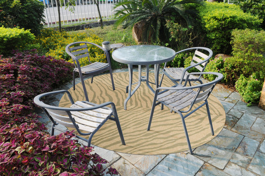 Alfombra decorativa tejida a máquina Alfresco ALF-9516 de 90 x 150 cm para interiores y exteriores