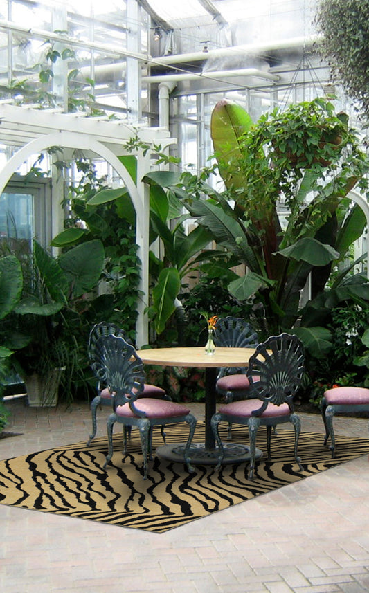 Alfombra Alfresco ALF-9517 de 2,4 m, tejida a máquina, para interior y exterior