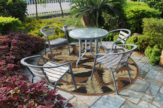 Alfombra Alfresco ALF-9541 ​​de 2,13 m, tejida a máquina, para interior y exterior