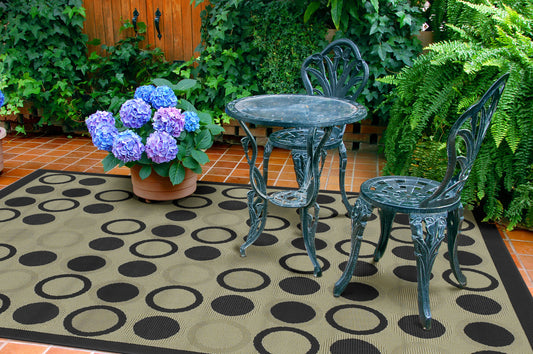 Alfombra tejida a máquina para interior y exterior Alfresco ALF-9542 de 1,52 m x 2,13 m
