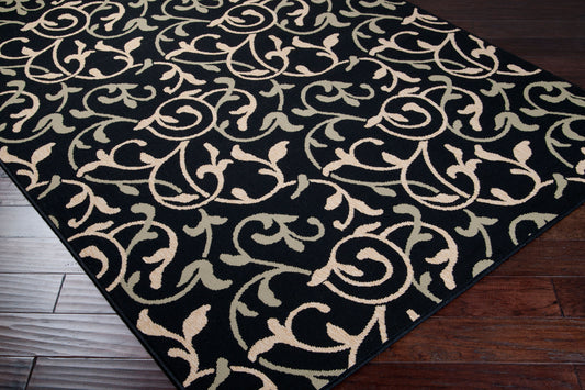 Alfombra decorativa tejida a máquina Alfresco ALF-9547 de 90 x 150 cm para interiores y exteriores