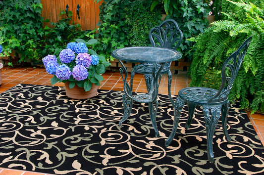 Alfombra tejida a máquina para interior y exterior Alfresco ALF-9547 de 1,52 m x 2,13 m
