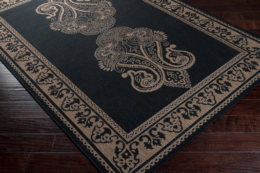 Alfombra decorativa tejida a máquina Alfresco ALF-9582 de 2' x 4' para interiores y exteriores