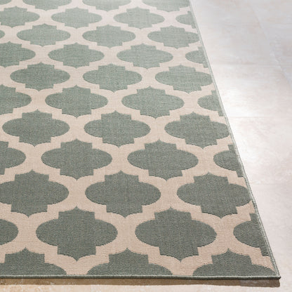 Alfombra decorativa tejida a máquina Alfresco ALF-9585 de 90 x 150 cm para interiores y exteriores