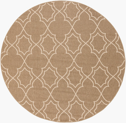 Alfresco ALF-9587 7ft Round Machine Woven Indoor/Outdoor Area Rug