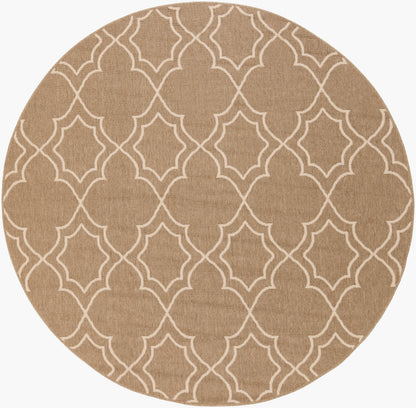 Alfresco ALF-9587 5ft Round Machine Woven Indoor/Outdoor Area Rug