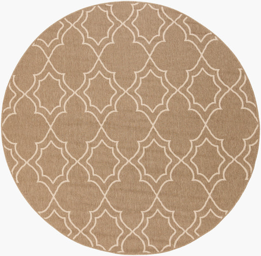 Alfresco ALF-9587 5ft Round Machine Woven Indoor/Outdoor Area Rug
