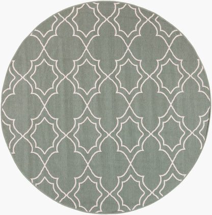Alfresco ALF-9589 5ft Round Machine Woven Indoor/Outdoor Area Rug