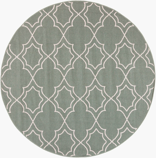 Alfresco ALF-9589 5ft Round Machine Woven Indoor/Outdoor Area Rug
