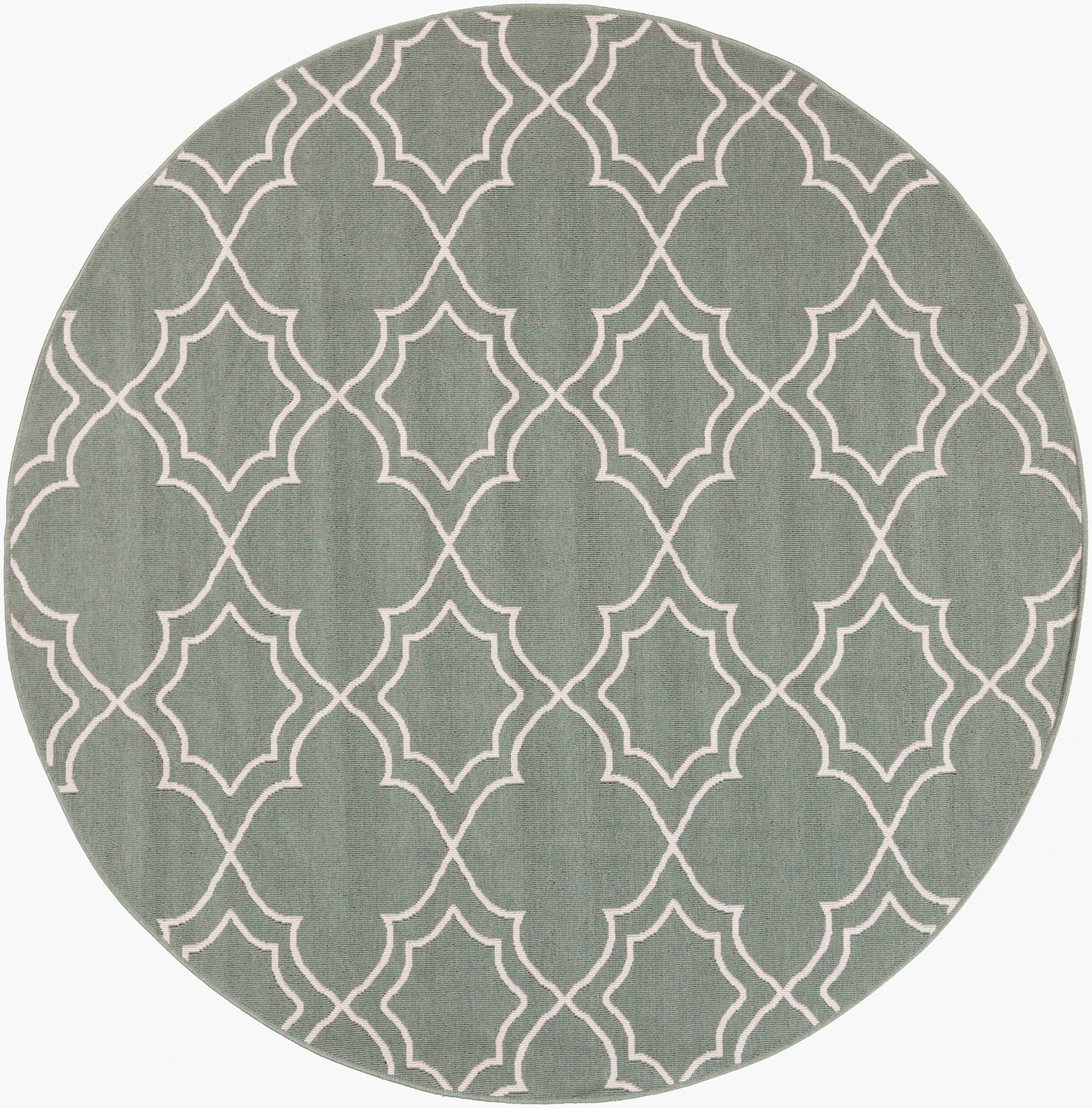 Alfresco ALF-9589 7ft Round Machine Woven Indoor/Outdoor Area Rug