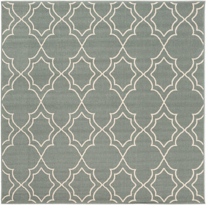Alfresco ALF-9589 7ft Square Machine Woven Indoor/Outdoor Area Rug