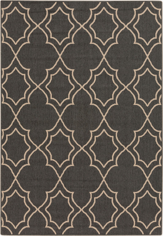 Alfombra decorativa tejida a máquina Alfresco ALF-9590 de 2' x 4' para interiores y exteriores