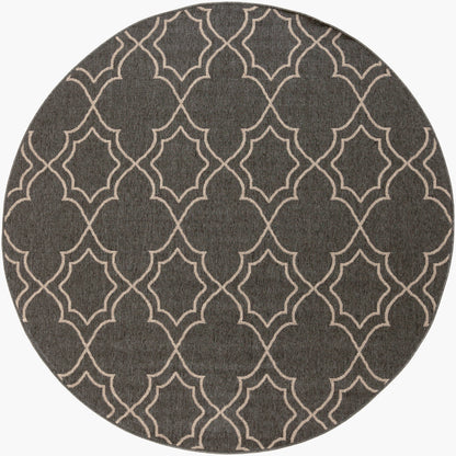 Alfresco ALF-9590 5ft Round Machine Woven Indoor/Outdoor Area Rug