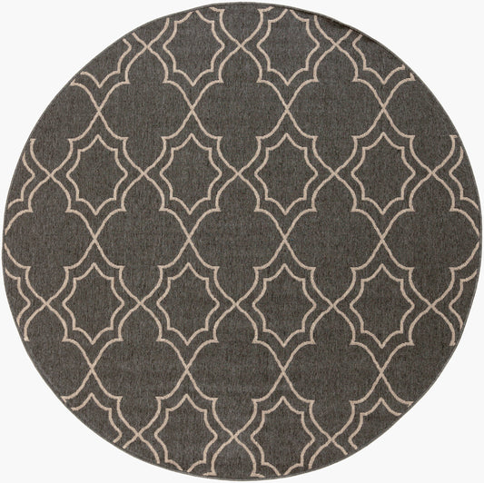 Alfresco ALF-9590 5ft Round Machine Woven Indoor/Outdoor Area Rug