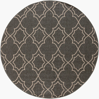 Alfresco ALF-9590 7ft Round Machine Woven Indoor/Outdoor Area Rug